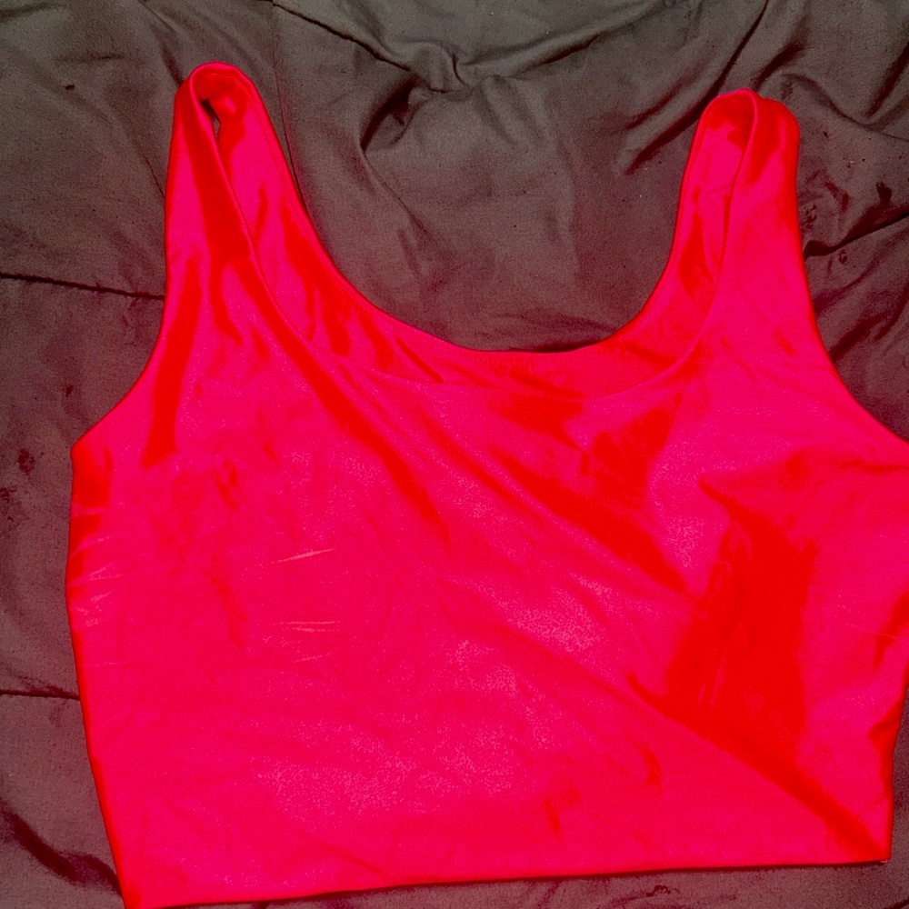 Large Leather Crop Top